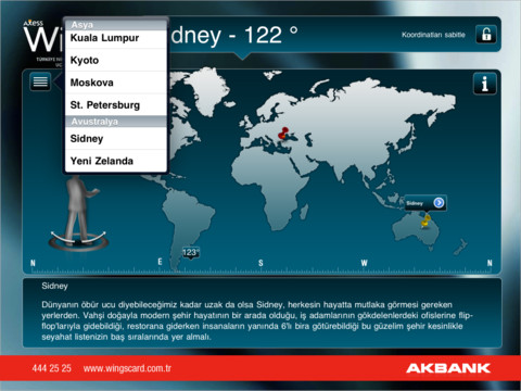 Akbank Wings Gezgin iPad Uygulaması