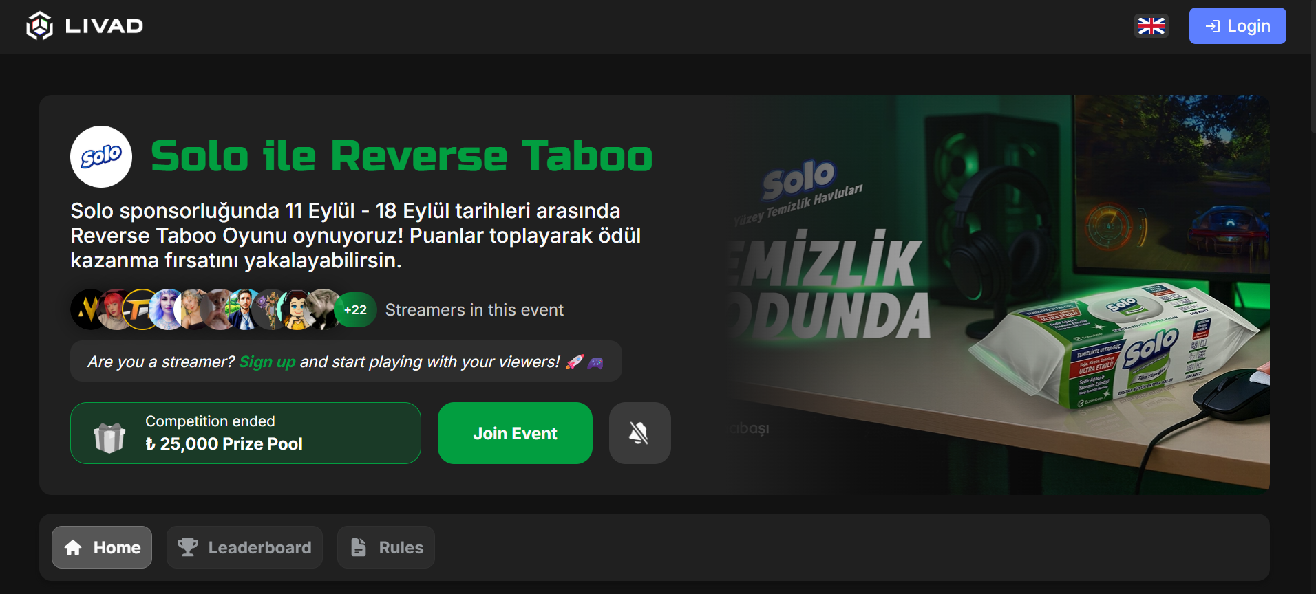 Solo YTH Twitch